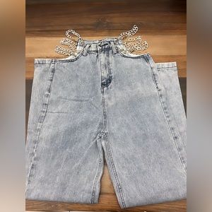 Boutique High Waist Chain Jean